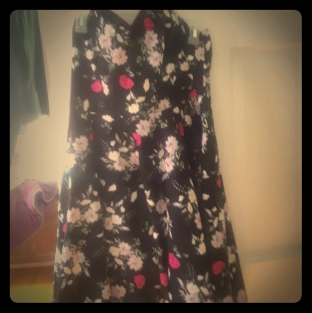 Halter flower print dress